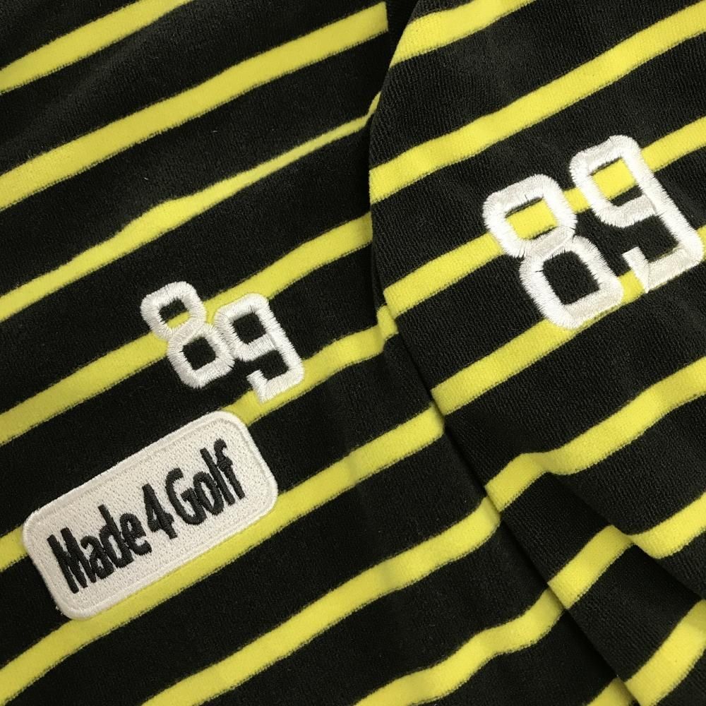 超美品】パーリーゲイツ 長袖ハイネックシャツ カーキ×イエロー