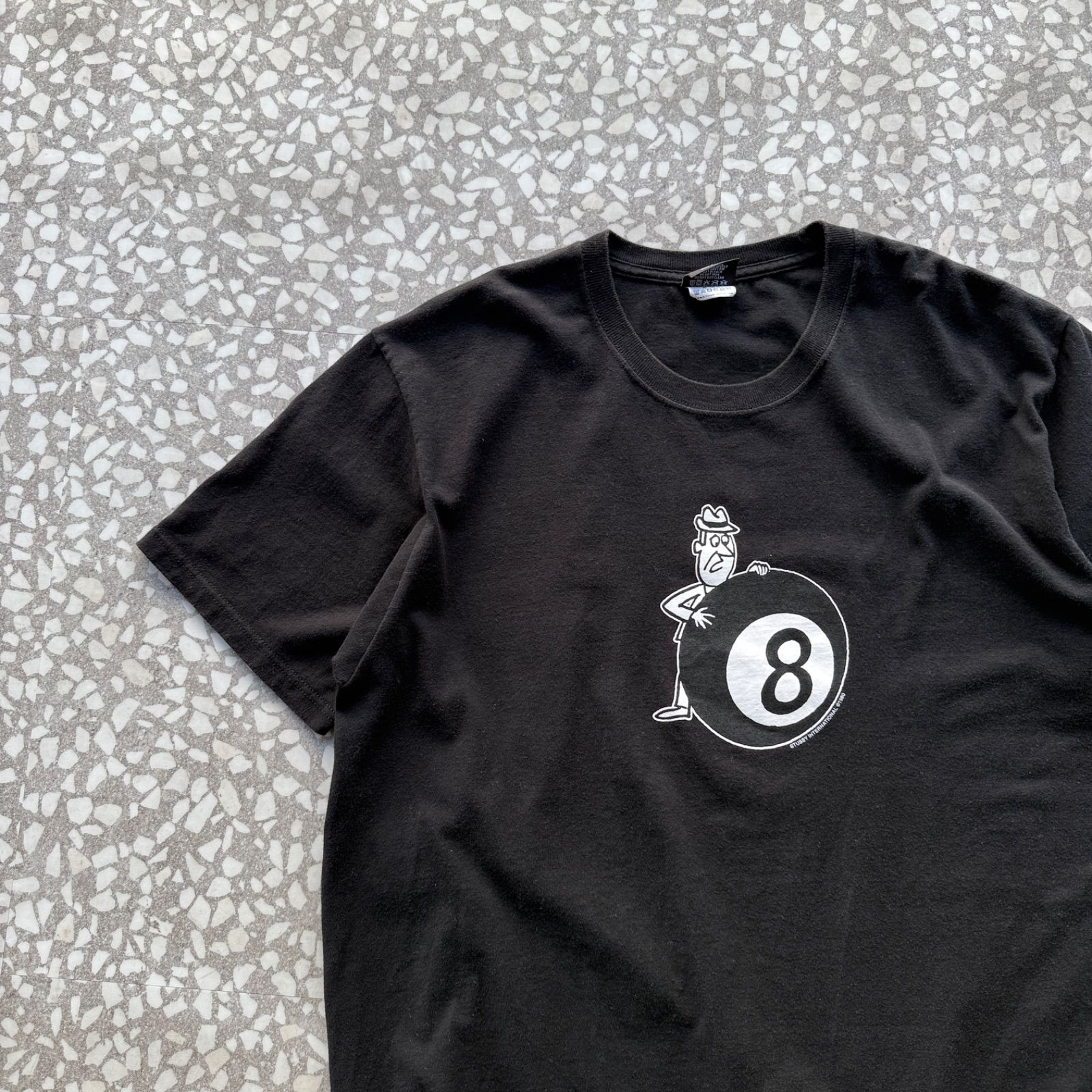 ステューシー 8ボール プリントTシャツ ストリート キャラクター 黒 L 
