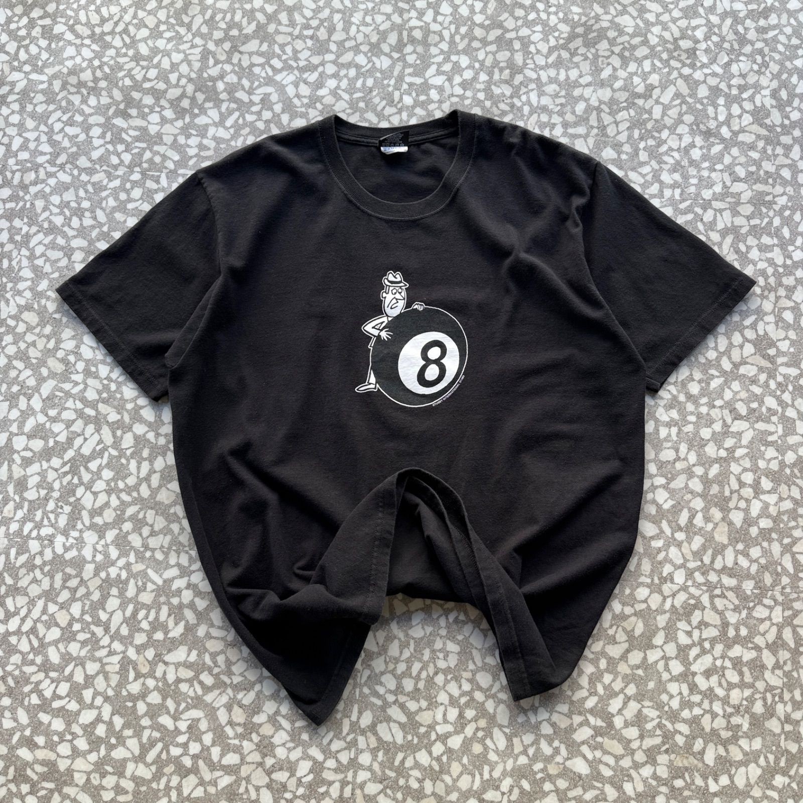 ステューシー 8ボール プリントTシャツ ストリート キャラクター 黒 L 