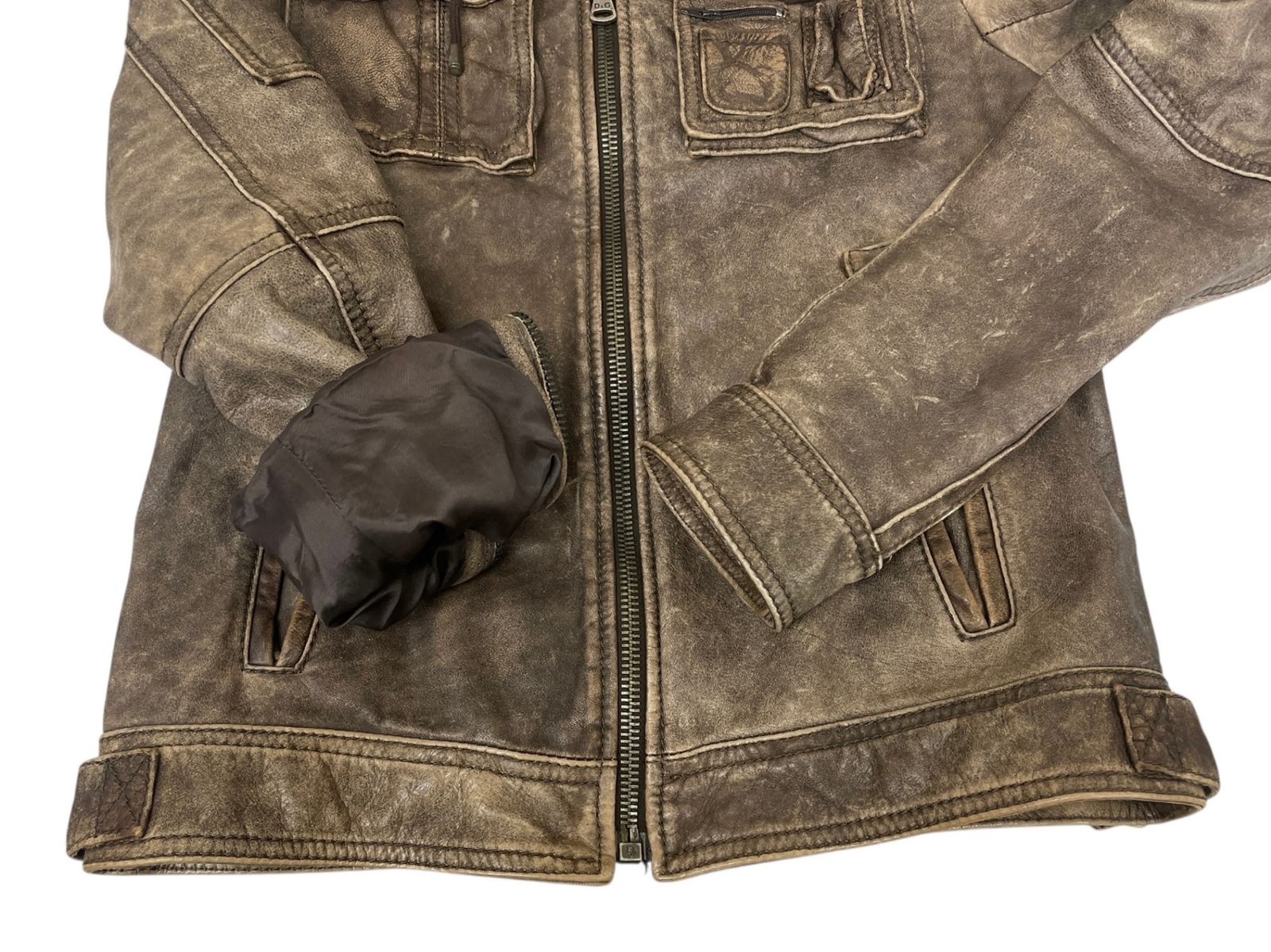 DOLCE&GABBANA (ドルチェアンドガッバーナ) D&G ファー付レザー