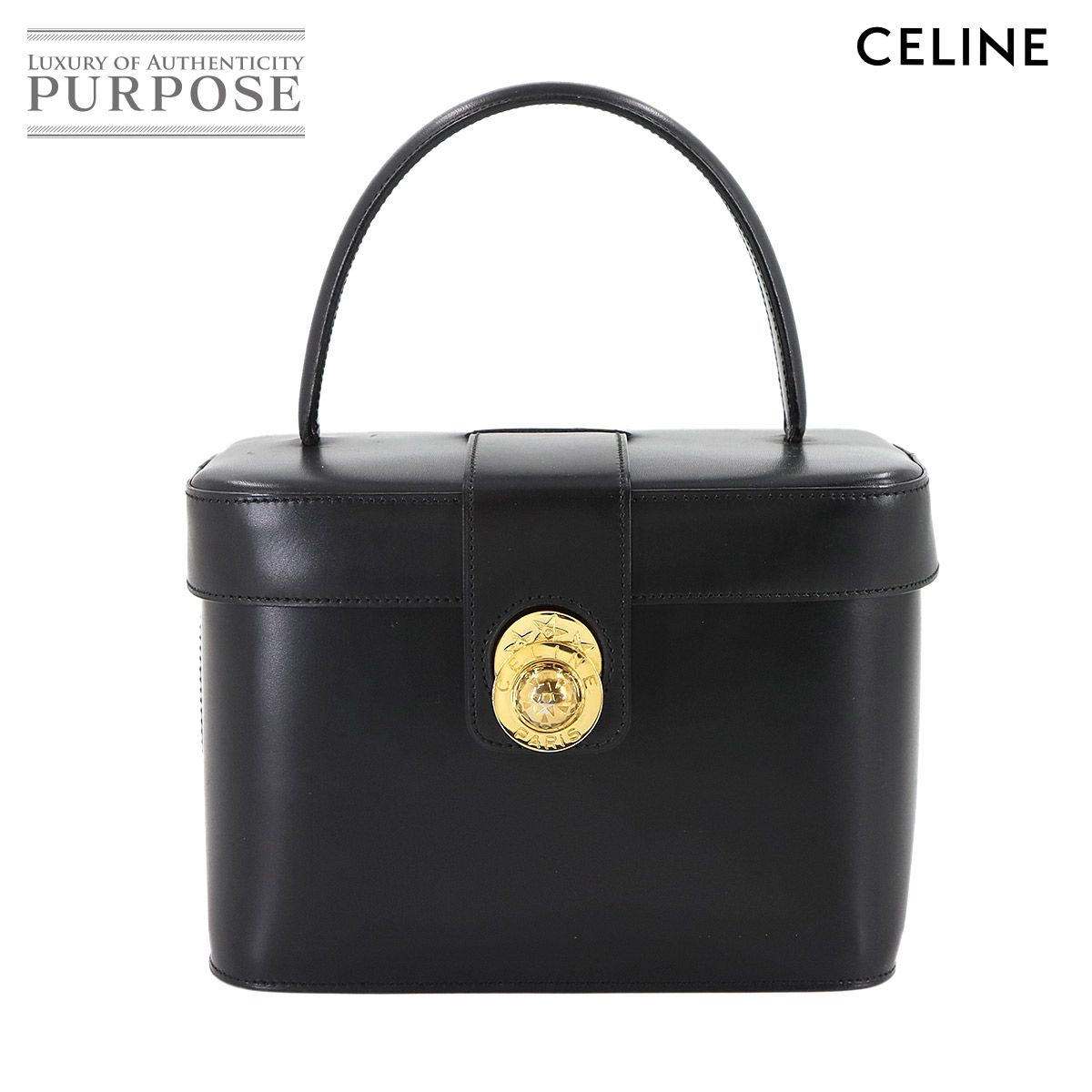セリーヌ CELINE スターボール バニティ ハンド バッグ レザー