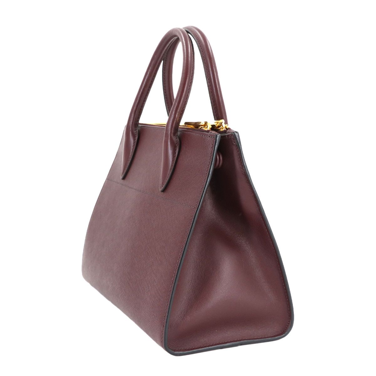 PRADA】プラダ 2WAY ショルダーバッグ レザー ボルドー
