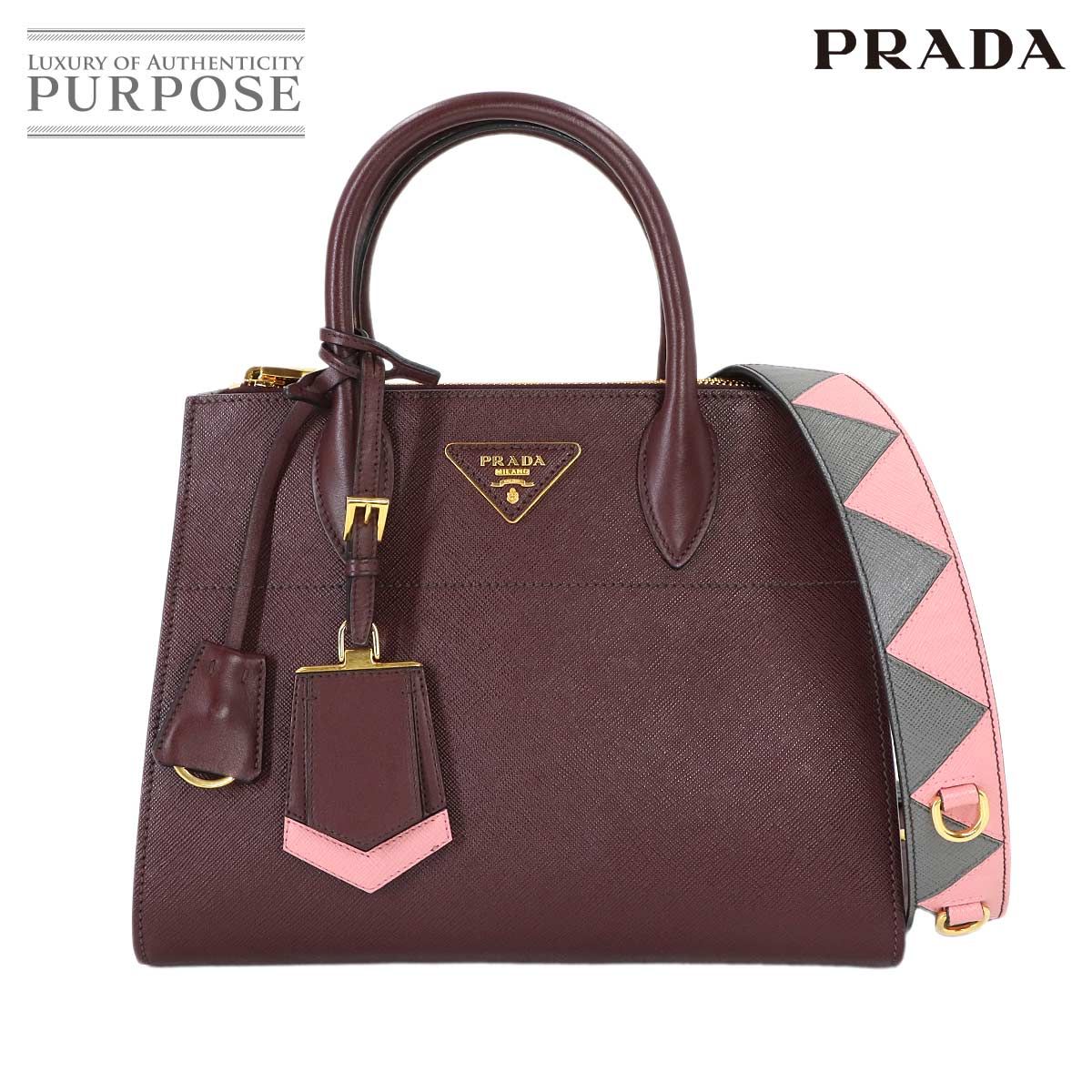 新品同様 プラダ PRADA パラディグラム 2way ハンド ショルダー バッグ 