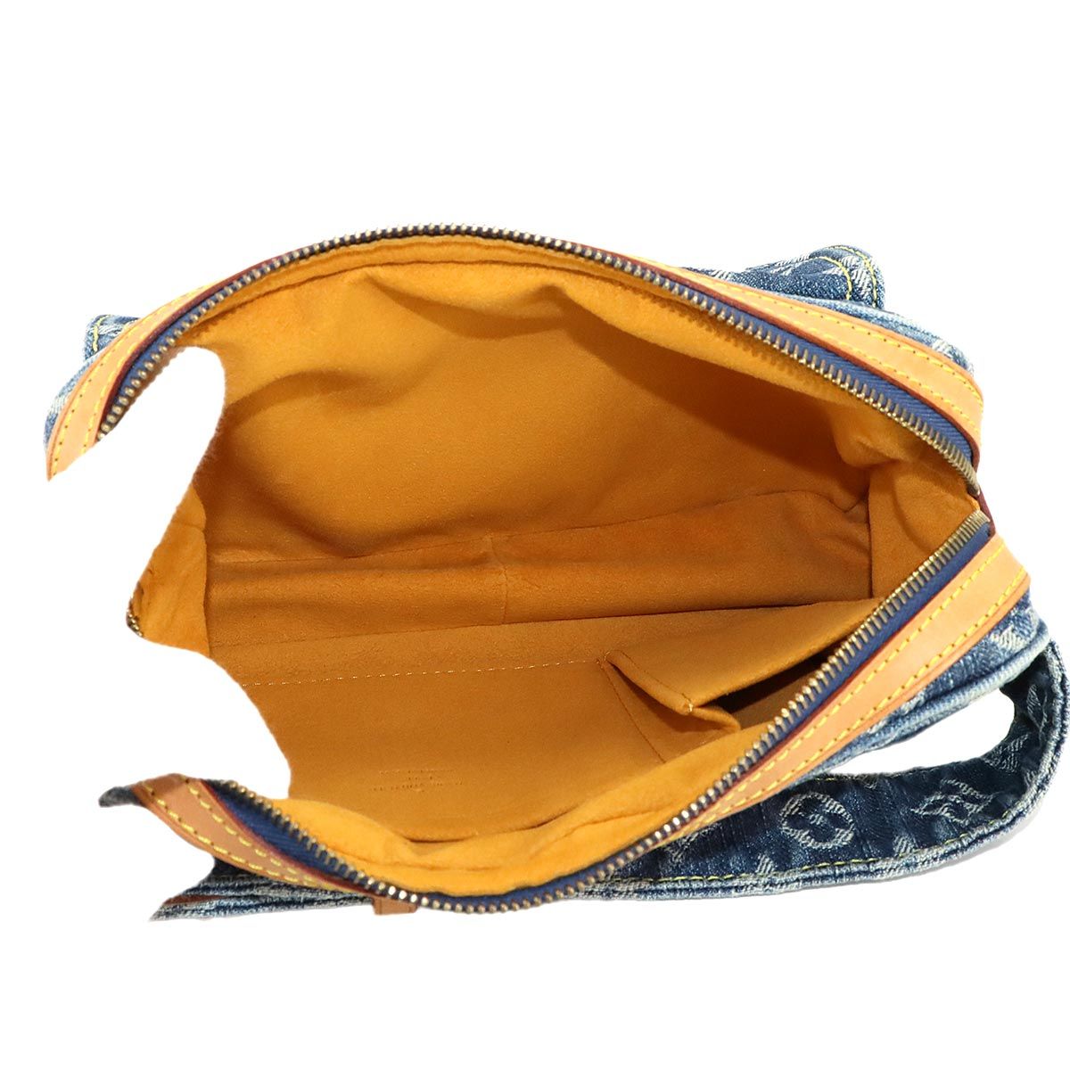 美品 ルイ ヴィトン LOUIS VUITTON モノグラム デニム バムバッグ