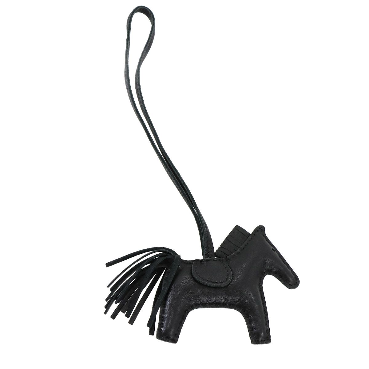 新品同様 エルメス HERMES ソーブラック ロデオ PM バッグチャーム