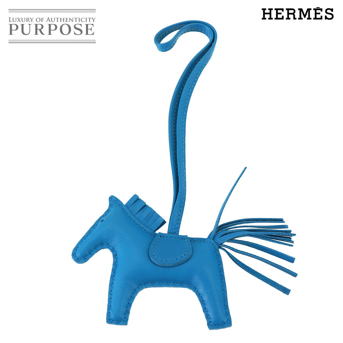 エルメス　ロデオ　チャーム　ブルー エルメス HERMES ロデオチャームPM バッグチャーム アニョーミロ