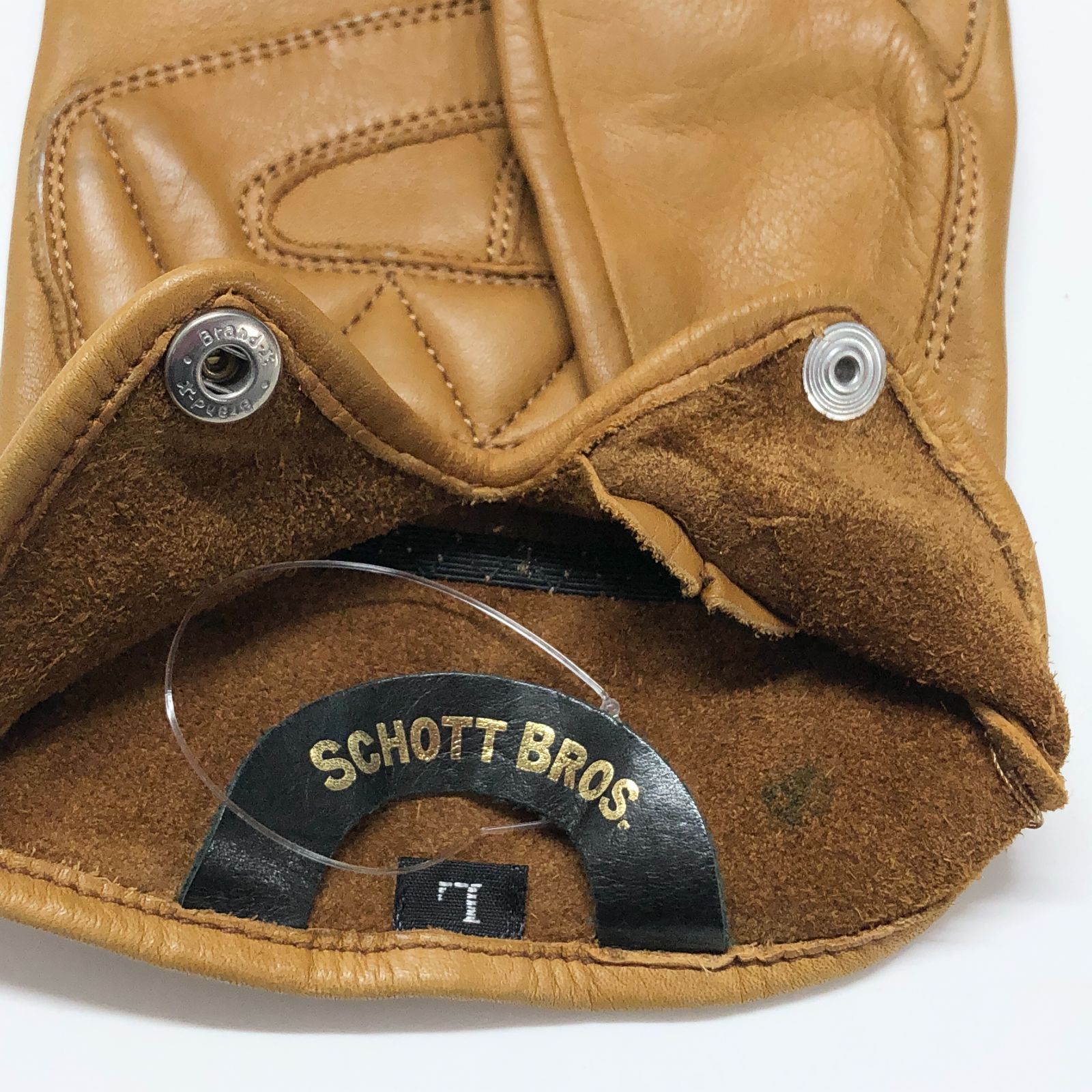 新品未使用 Schott（ショット） ワンスター レザーグローブ L キャメル