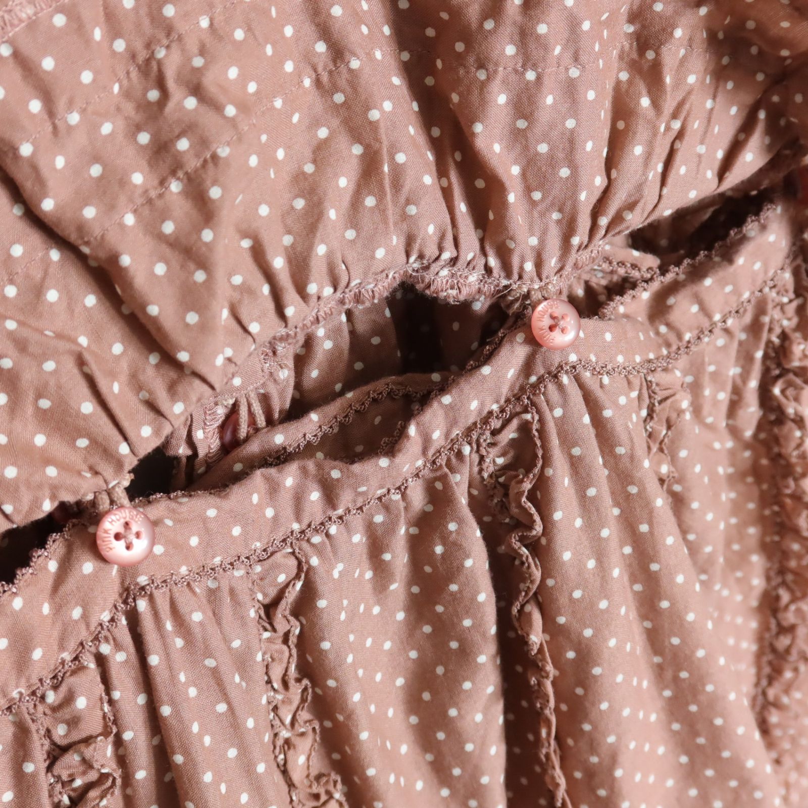 ピンクハウス☆リボンたっぷりロマンティック♪ ドット柄キャミソール