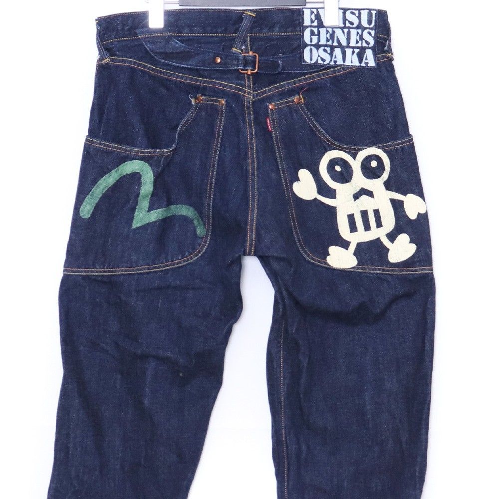 EVISU GENES OSAKA ドクチン スマイルマーク グリーンカモメペイント