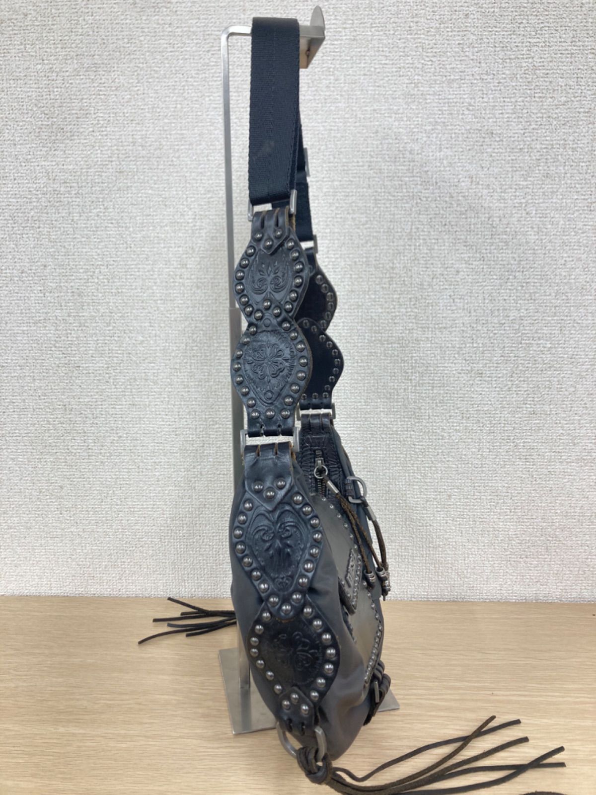 1希少品 廃盤品 ディーゼル DIESEL ショルダーバッグ ブラック レザー