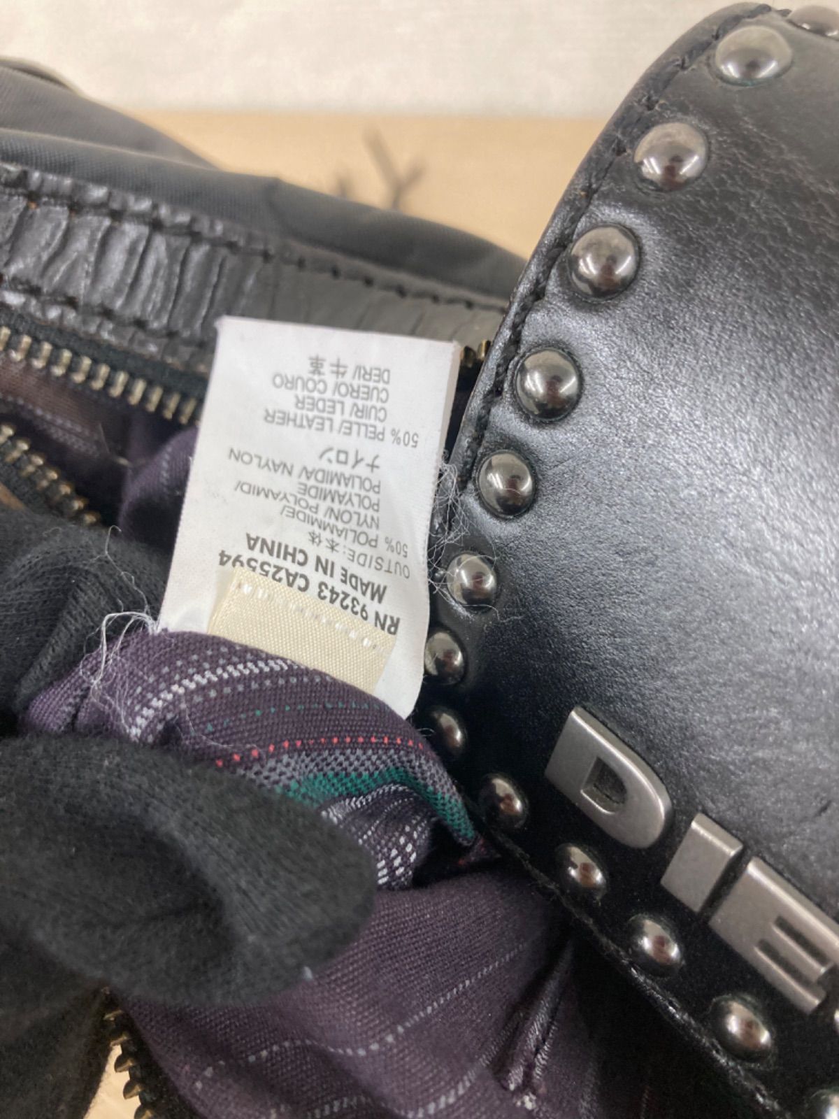 1希少品 廃盤品 ディーゼル DIESEL ショルダーバッグ ブラック レザー