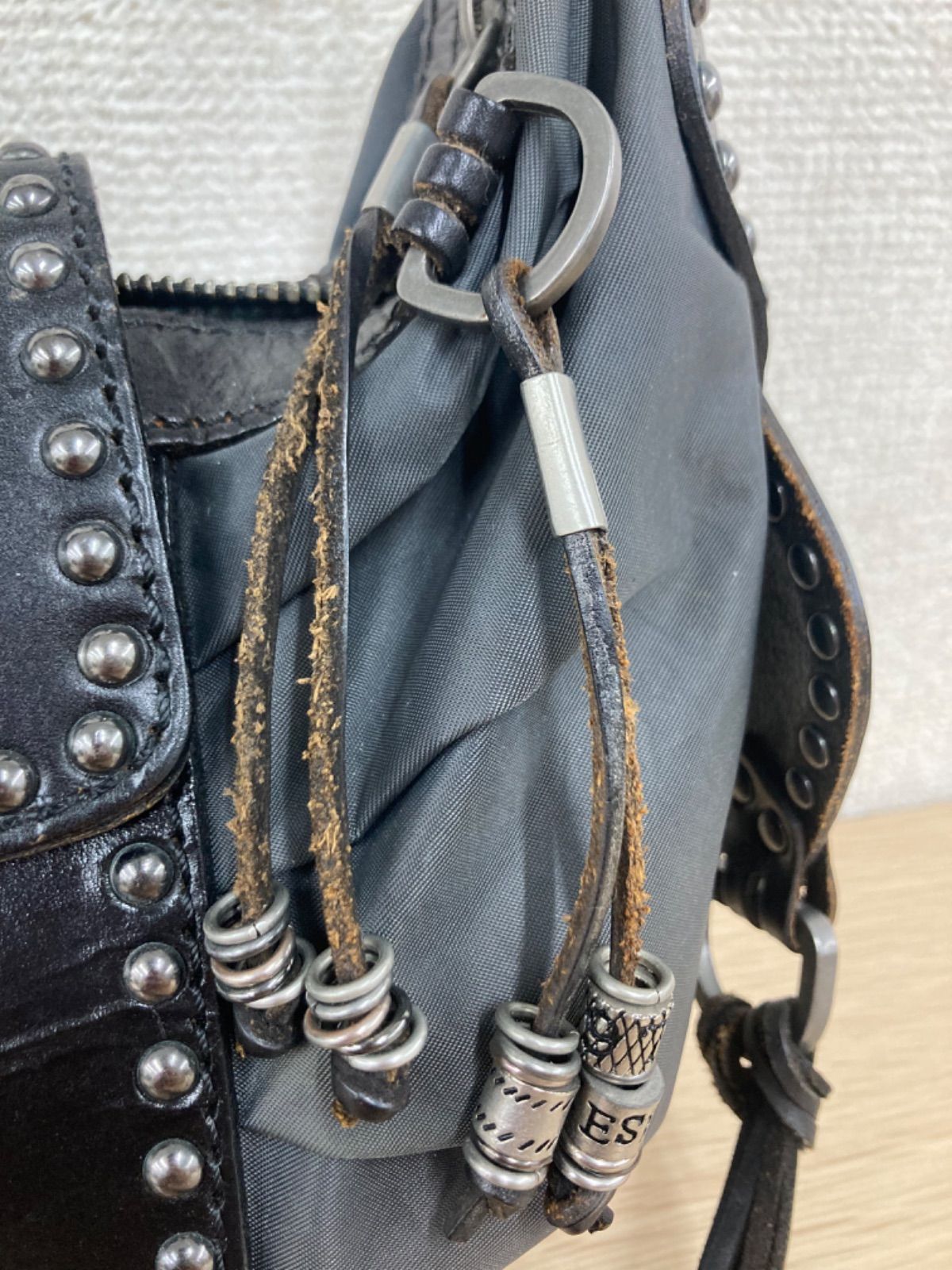 1希少品 廃盤品 ディーゼル DIESEL ショルダーバッグ ブラック レザー