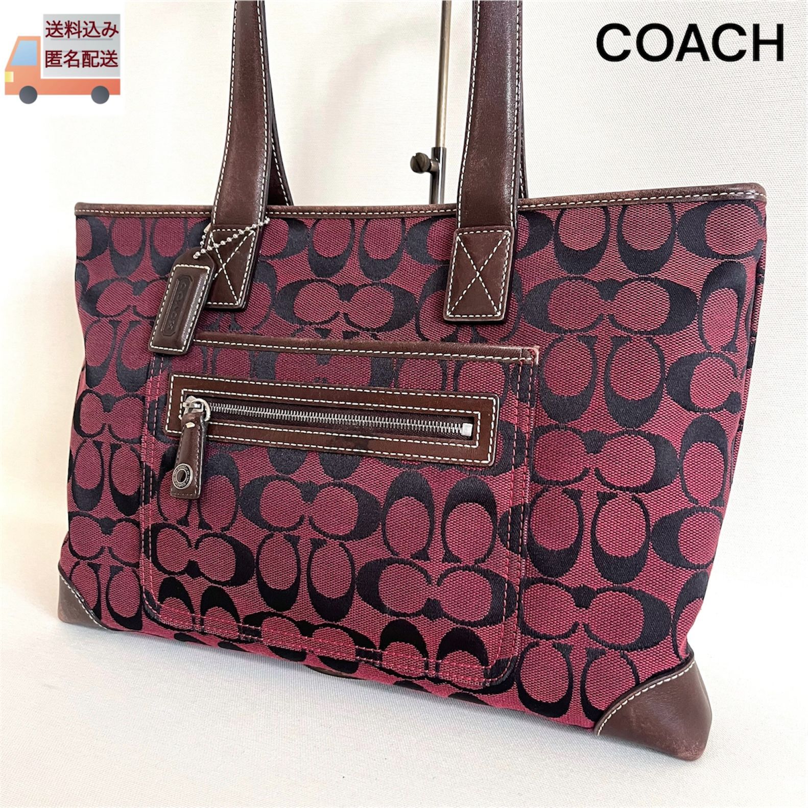 COACH コーチ シグネチャー スモール ジップ トートバッグ 6082 