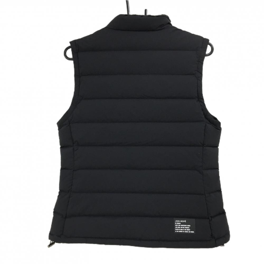 超美品】ジュンアンドロペ ダウンベスト 黒 軽量 ドローコード