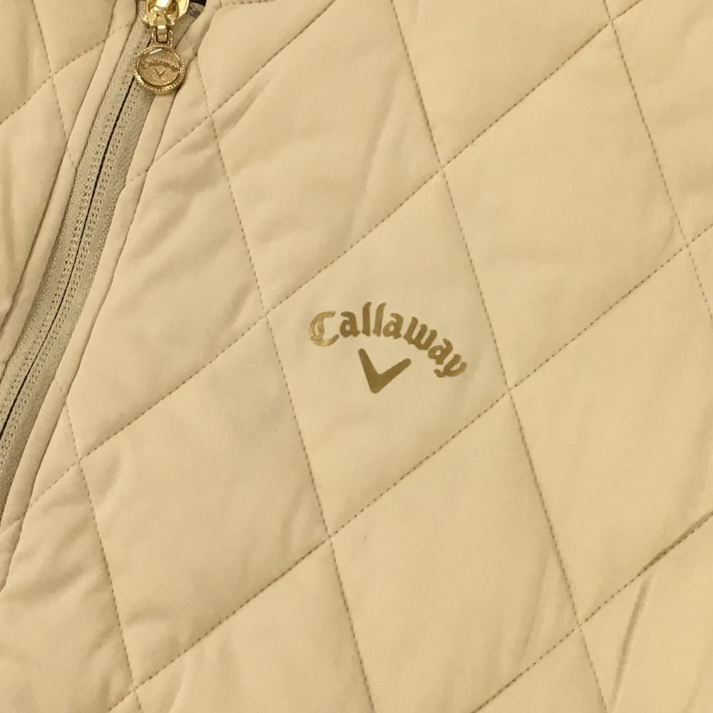 美品】キャロウェイ 中綿ジャケット ベージュ×ゴールド キルティング