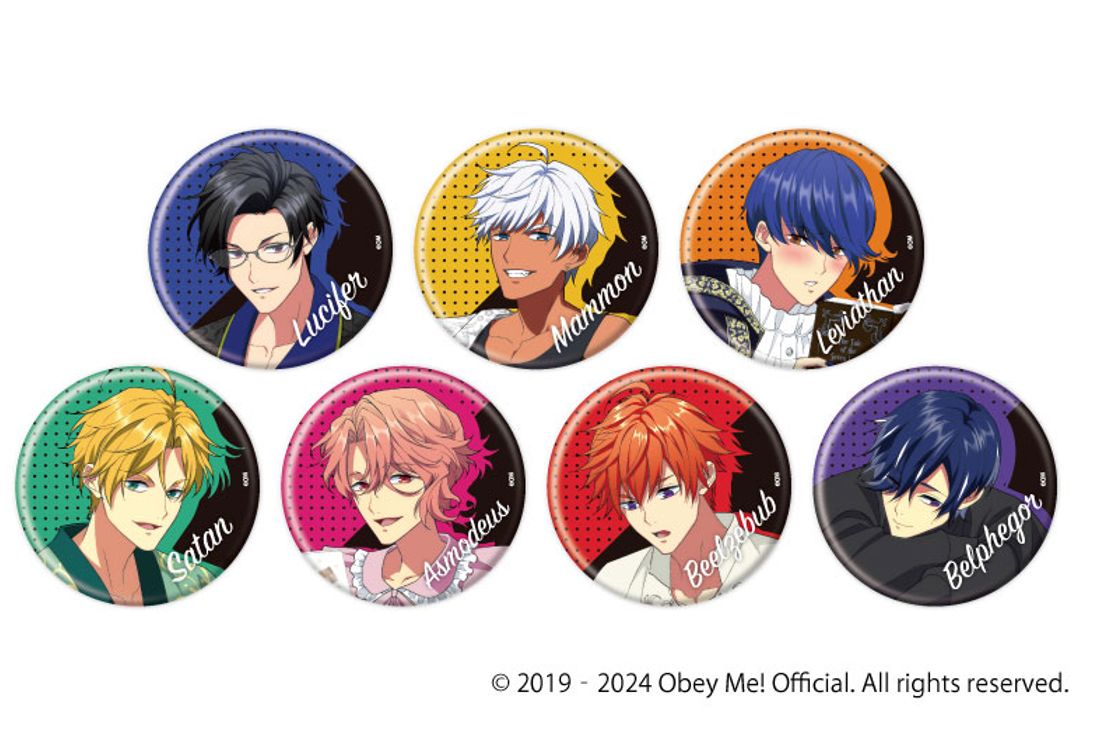 缶バッジ「Obey Me!」16/パジャマver. (描き下ろしイラスト) 全7種