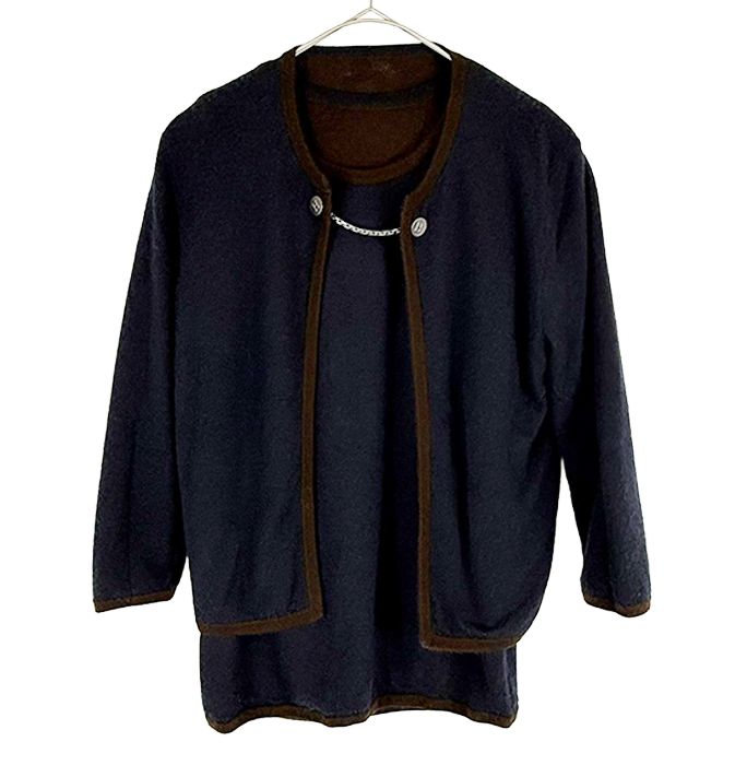 Hermès エルメス アンサンブル リバーシブル ニットカーディガン