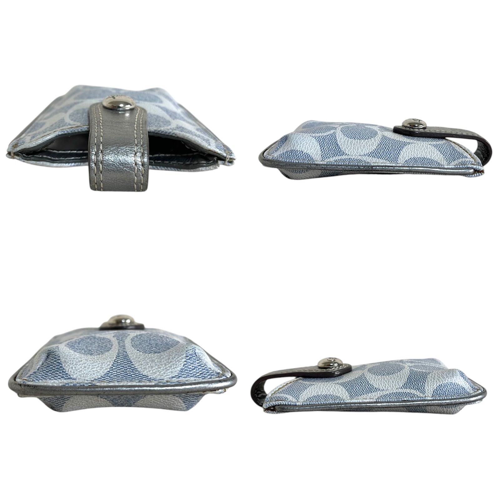 COACH コーチ シグネチャー シガレットケース ポーチ 小物入れ ブルー