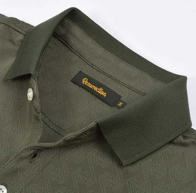 Resurrection レザレクション　メンズ　ポロシャツ　グリーン Resurrection レザレクション メンズ GMジャガードポロシャツ