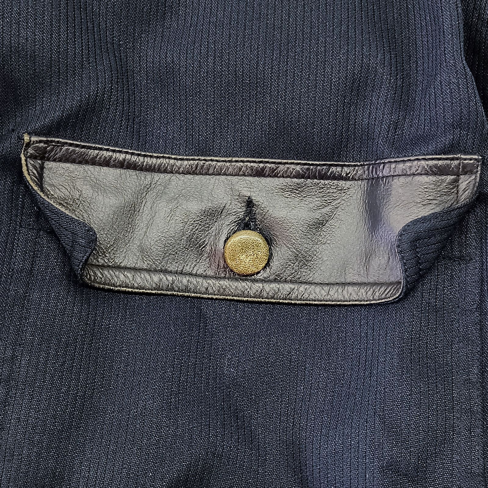 懸賞品 非売品 90's SUNTORY BOSSボスジャン ネイビー ロゴ刺繍 裏地