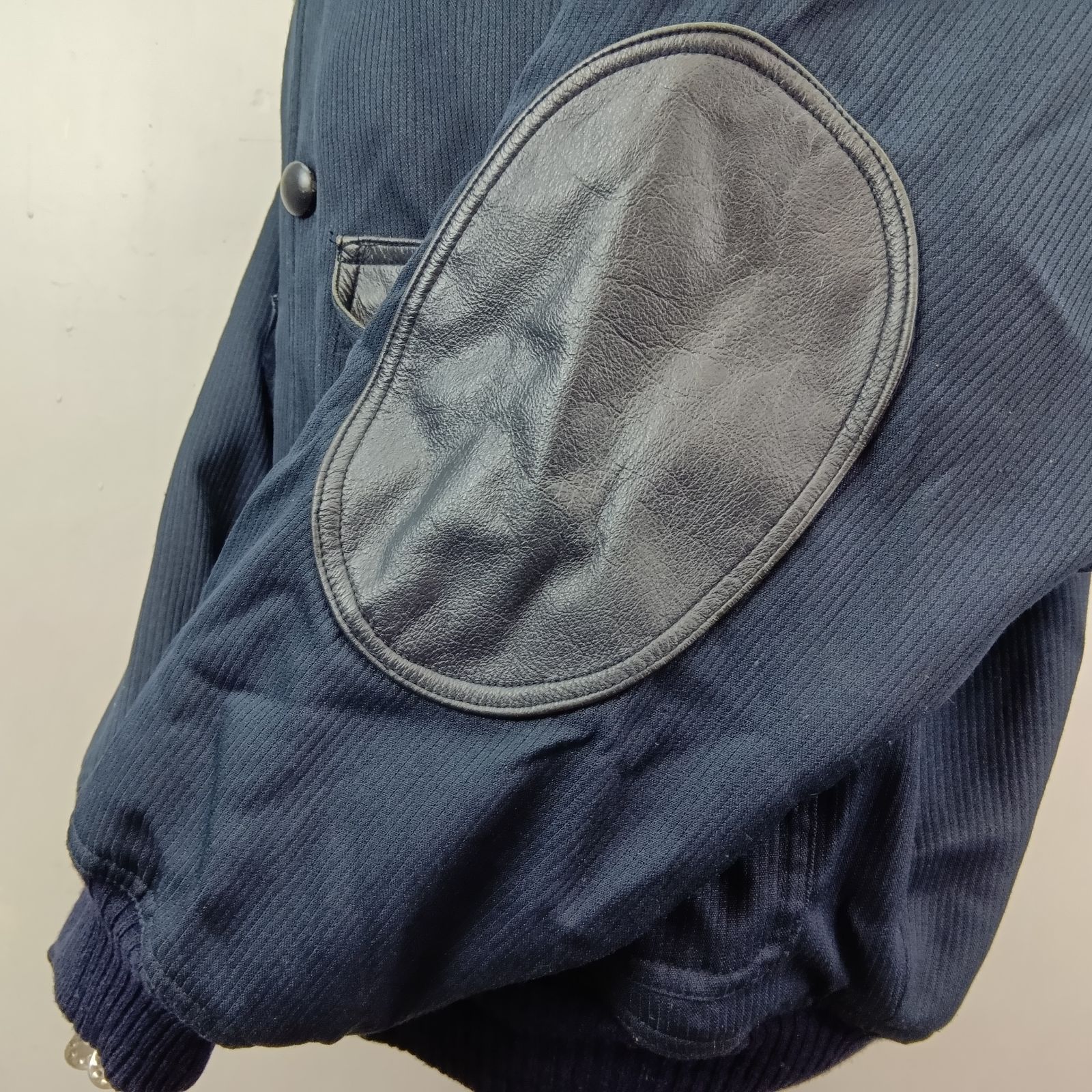 懸賞品 非売品 90's SUNTORY BOSSボスジャン ネイビー ロゴ刺繍 裏地