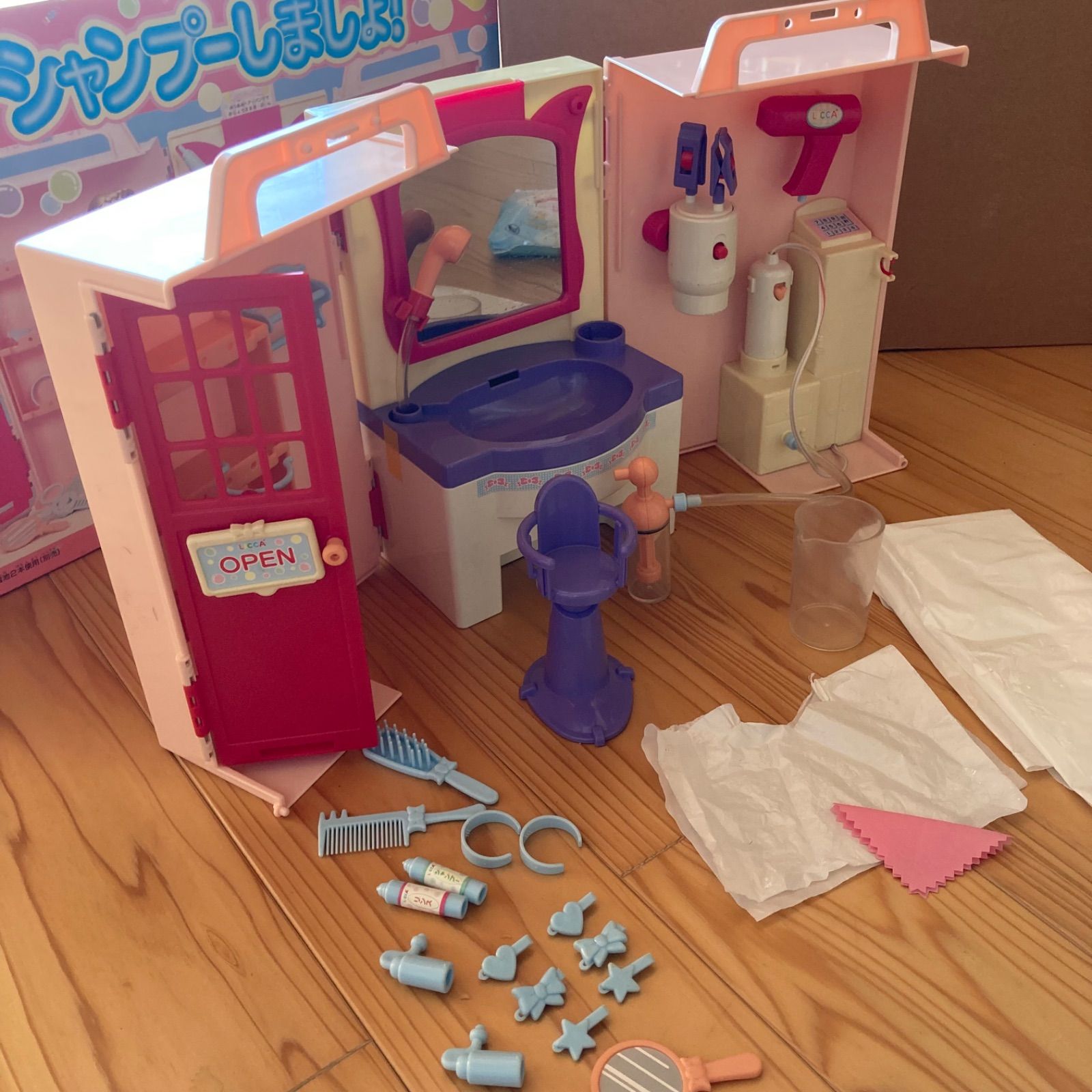 希少】リカちゃん 美容室 シャンプーしましょ 箱あり タカラトミー 