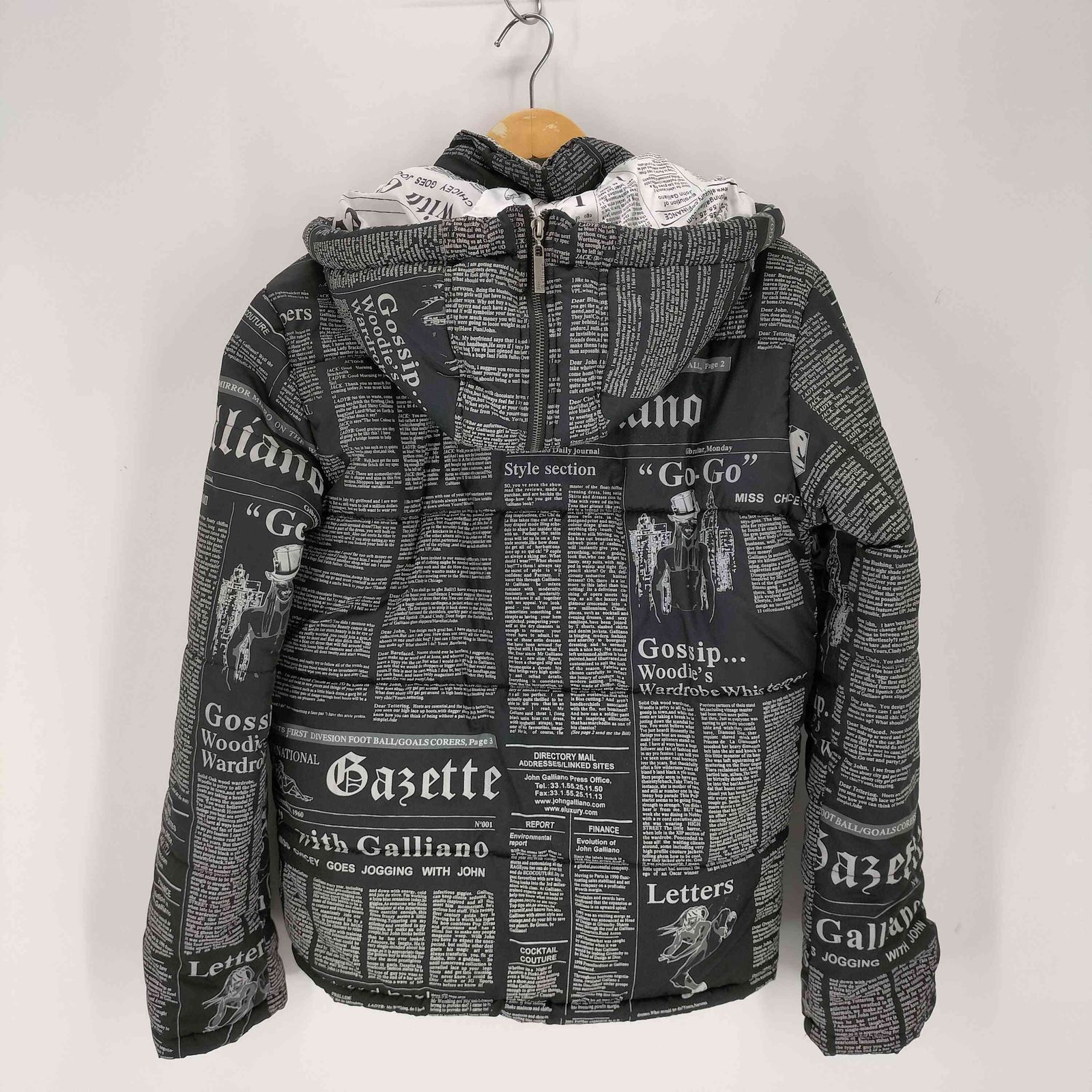 ジョ゙ンガリアーノGジャンニュースペーパー柄 John Galliano ジョン