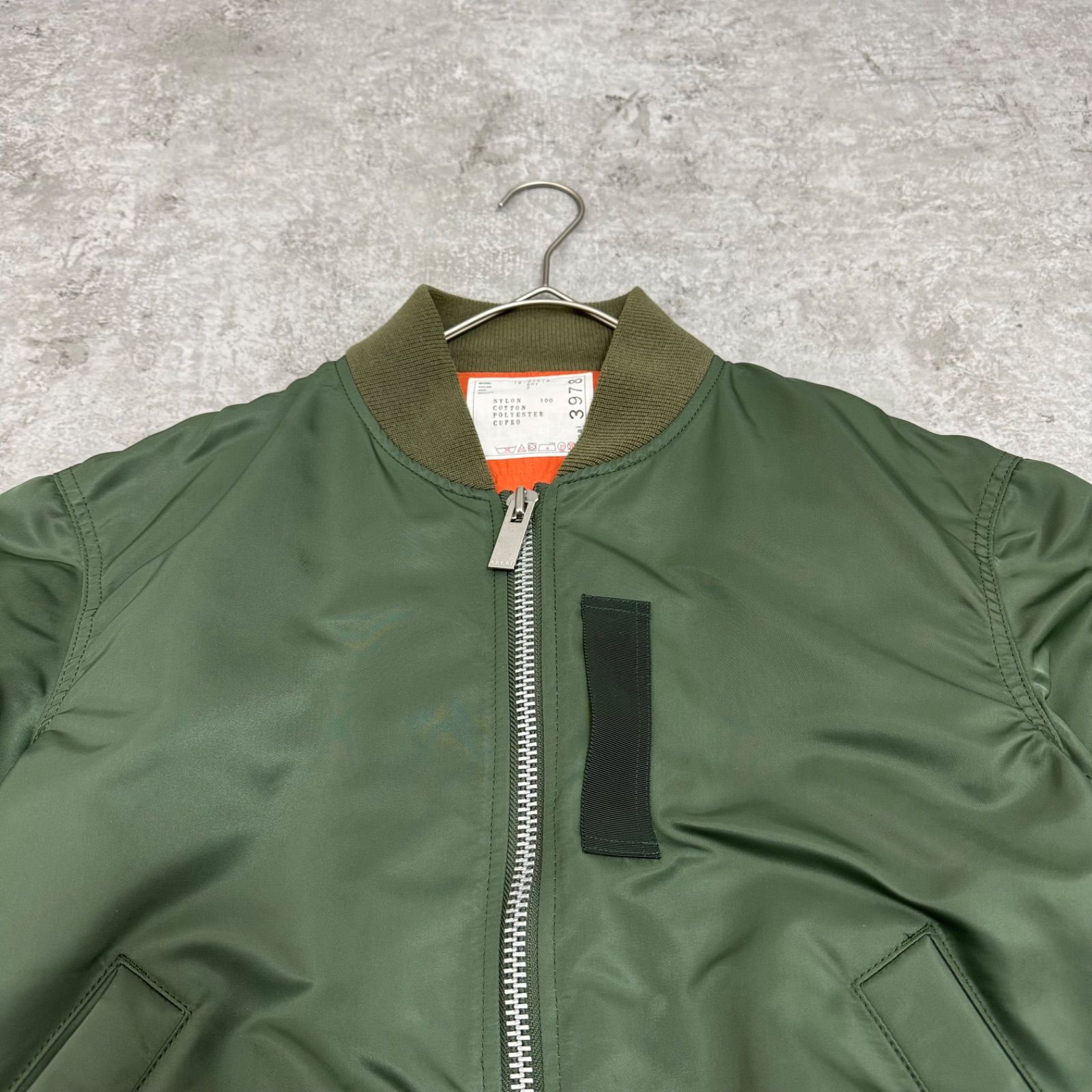 美品】sacai サカイ MA-1 バックフレア バックプリーツ ボンバー