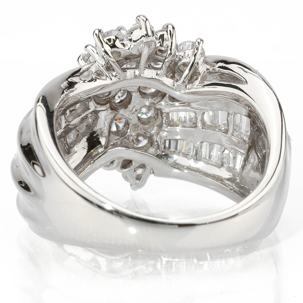 ダイヤモンド 2.5ct プラチナ Pt900 リング 指輪 15号 中古 プレラブド 