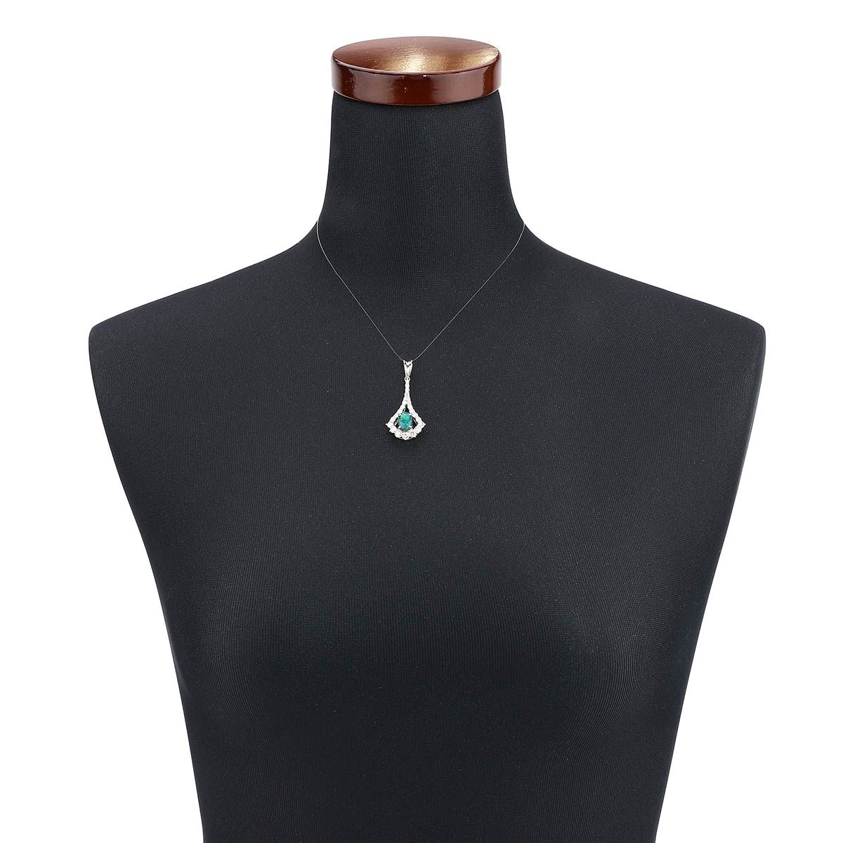 ブラックオパール 1.67ct ダイヤモンド 1.58ct プラチナ Pt900 