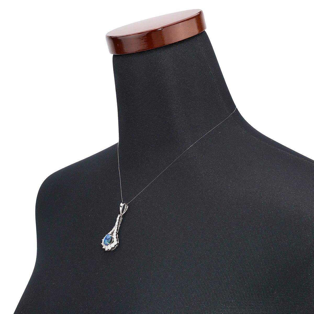 ブラックオパール 1.67ct ダイヤモンド 1.58ct プラチナ Pt900 