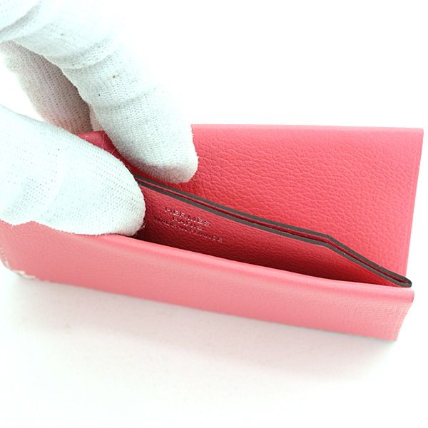 エルメス カードケース Hセリエ ヴォー エヴァーカラー ローズアザレ W刻印(2024年製) ステッチ Sランク【中古】 エルメス カードケース Hセリエ ヴォー エヴァーカラー ローズアザレ W
