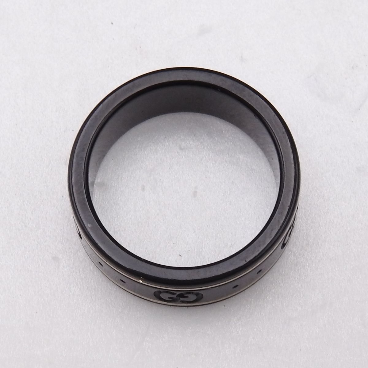 Gucci グッチ アイコン リング ブラックコランダム ＃10 9.5号弱