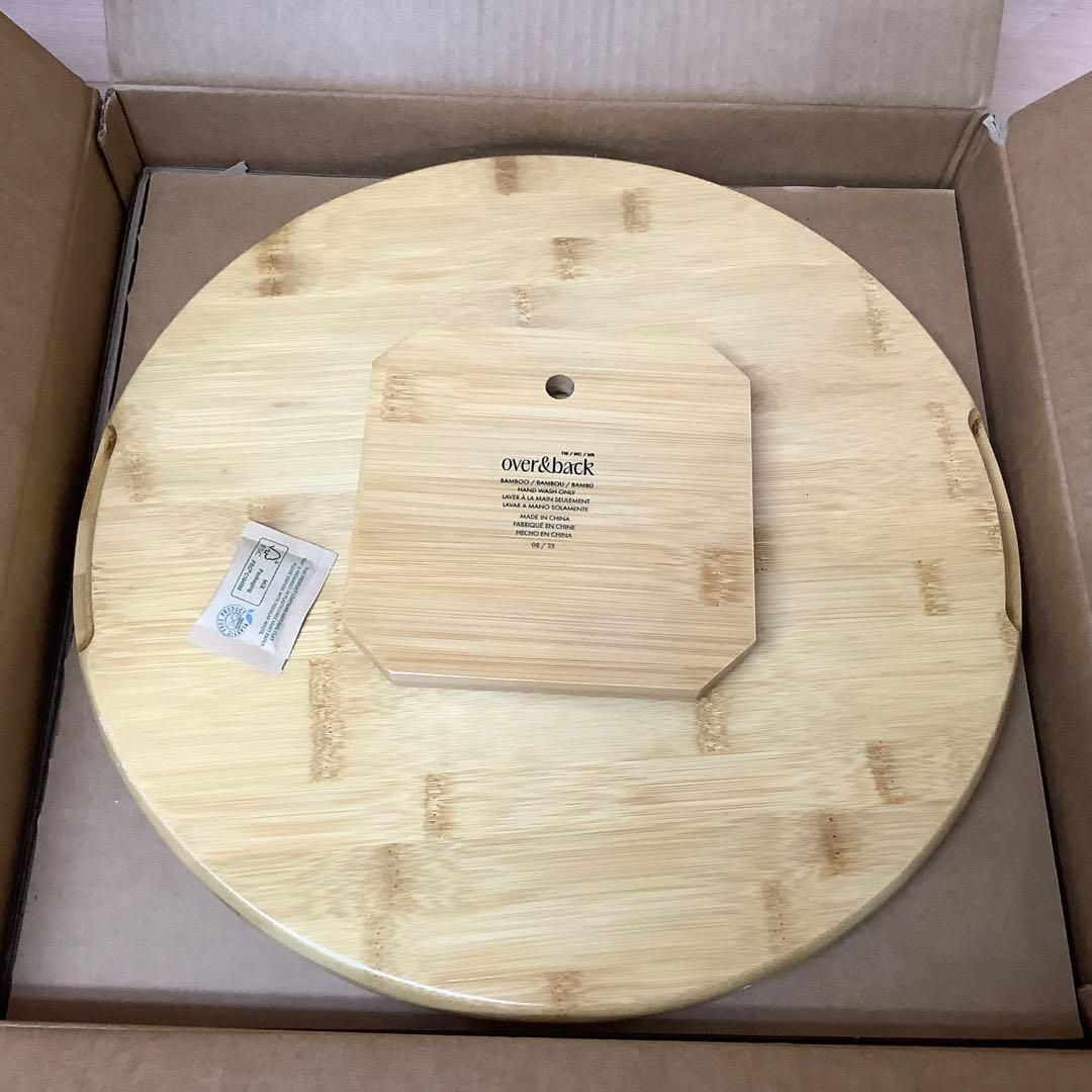 オーバーアンドバック オードブルプレート 5皿 竹製回転台付 ※374