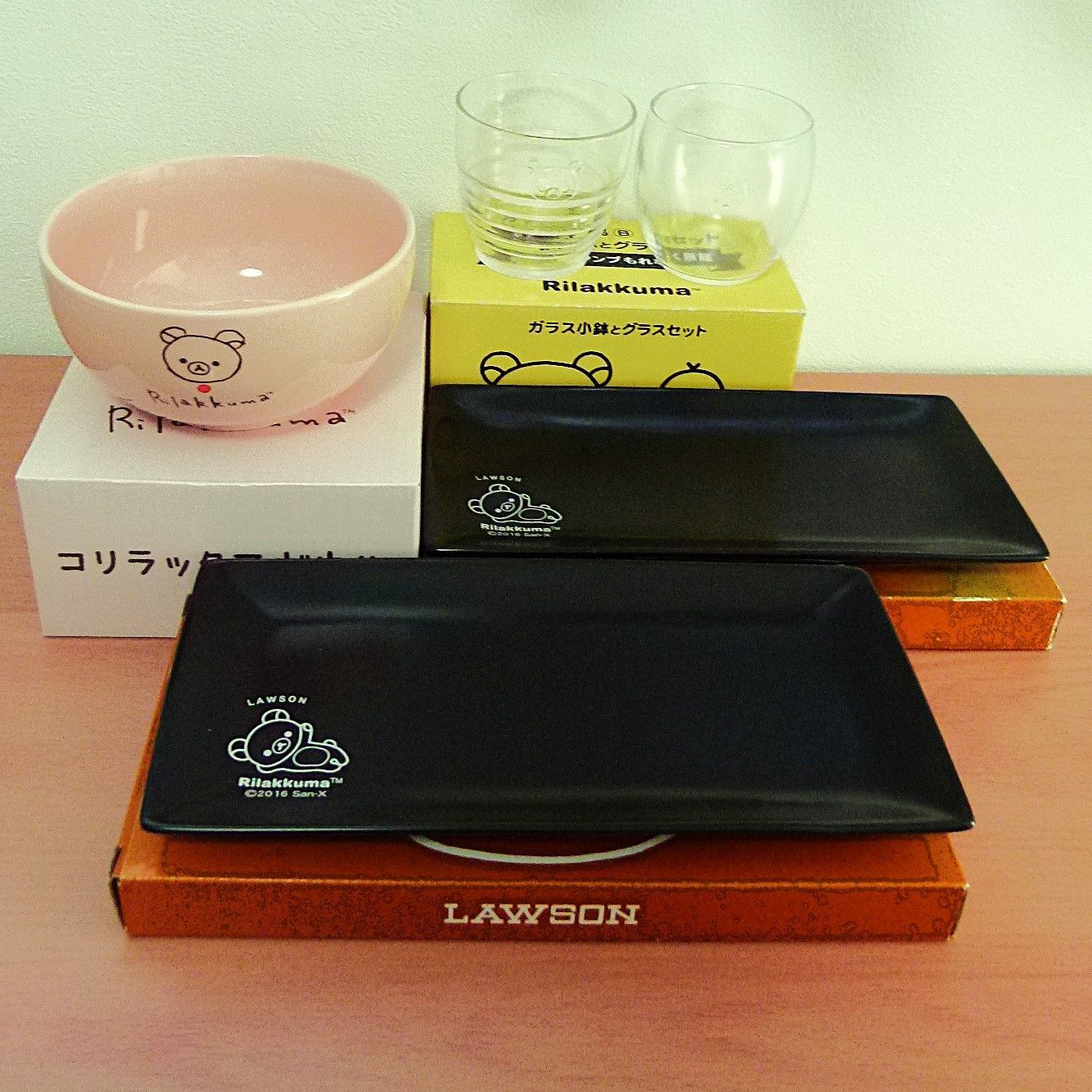 SJt］☆新品未使用品☆ 3U リラックマ 食器 ローソンコラボ ガラス小鉢 