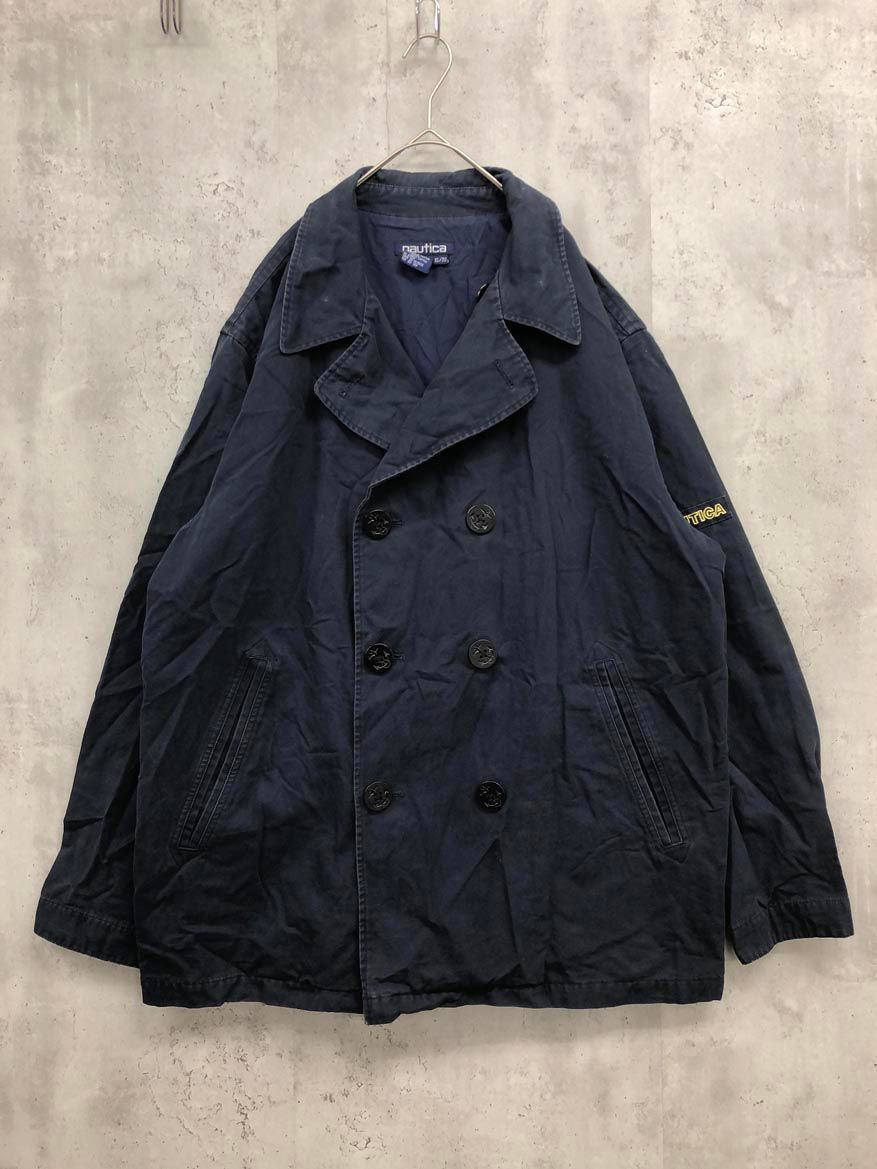 NAUTICA ノーティカ コットン ピー コート sizeXL/紺 ◇□ メンズ