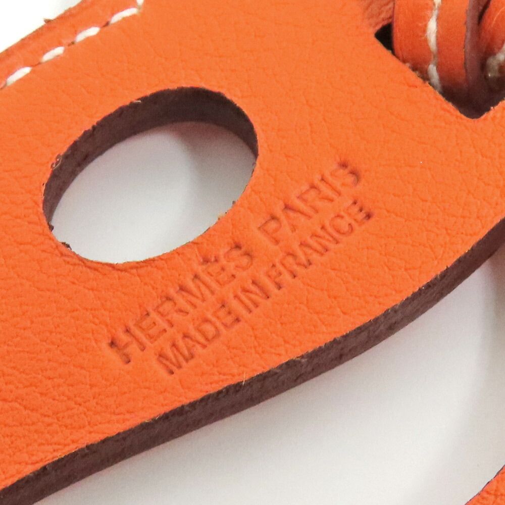 名古屋】エルメス パドックチャーム シュヴァル レザー オレンジ 馬