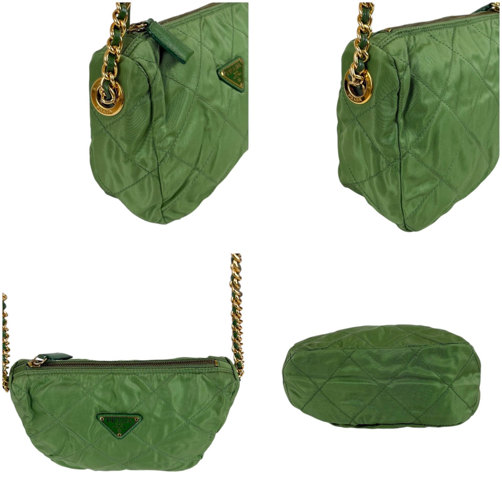 プラダ PRADA キルティング チェーンショルダーバッグ トライアングル