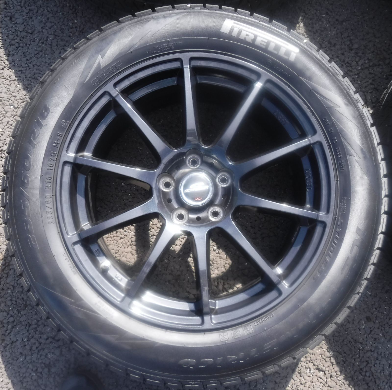 D1410)AWタイヤ☆RX□MID SCHNEDER(シュナイダー)StaG／PIRELLI ICE 