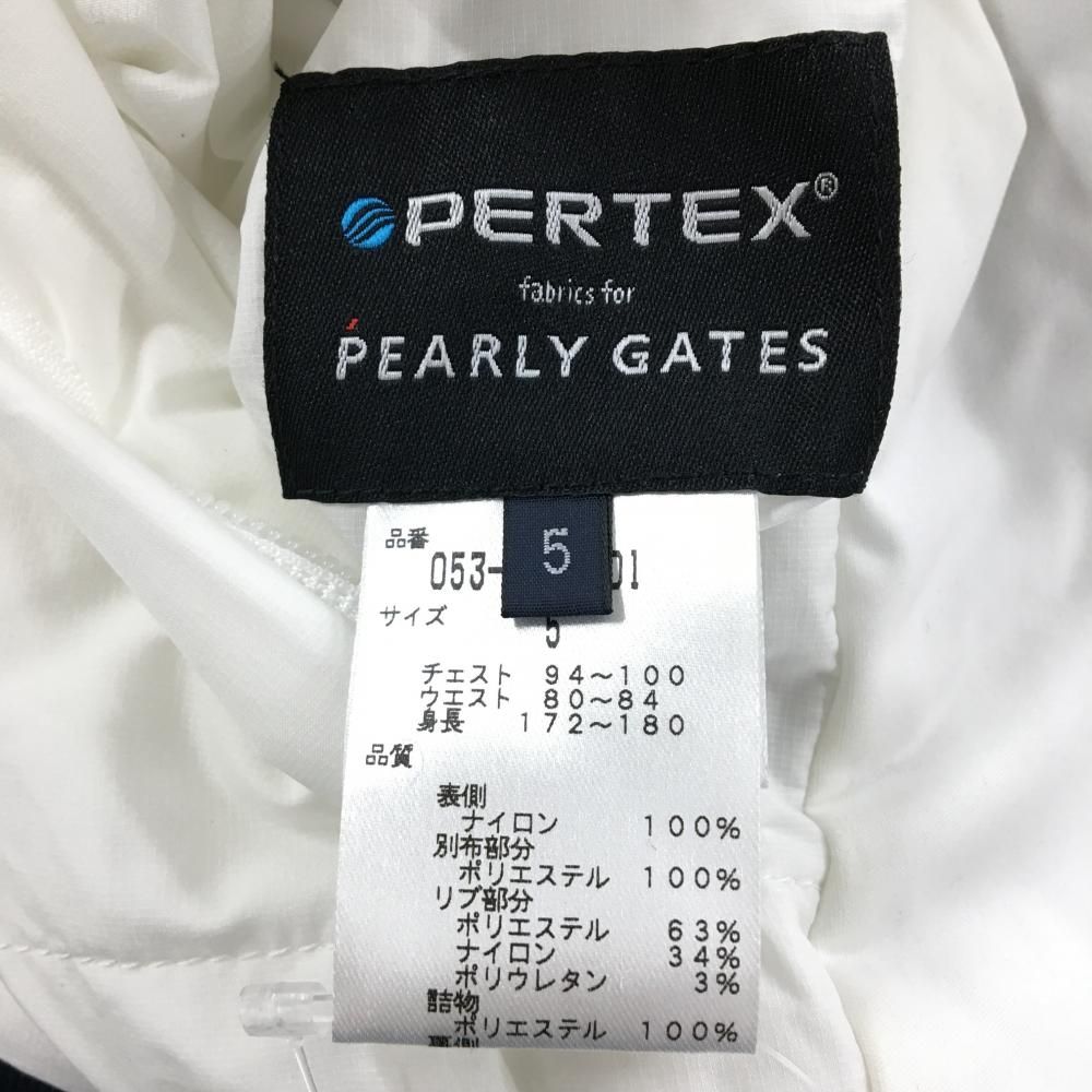 パーリーゲイツ 4WAY中綿リバーシブルジャケット ネイビー 裏白 袖着脱