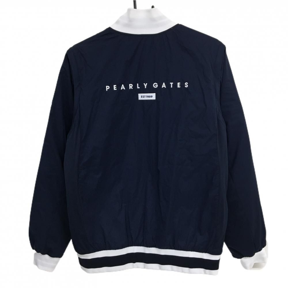 パーリーゲイツ 4WAY中綿リバーシブルジャケット ネイビー 裏白 袖着脱