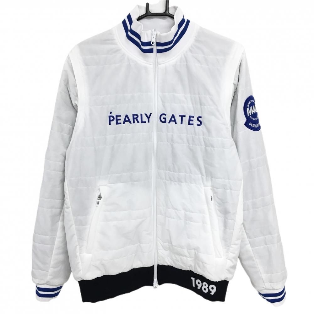 パーリーゲイツ 4WAY中綿リバーシブルジャケット ネイビー 裏白 袖着脱