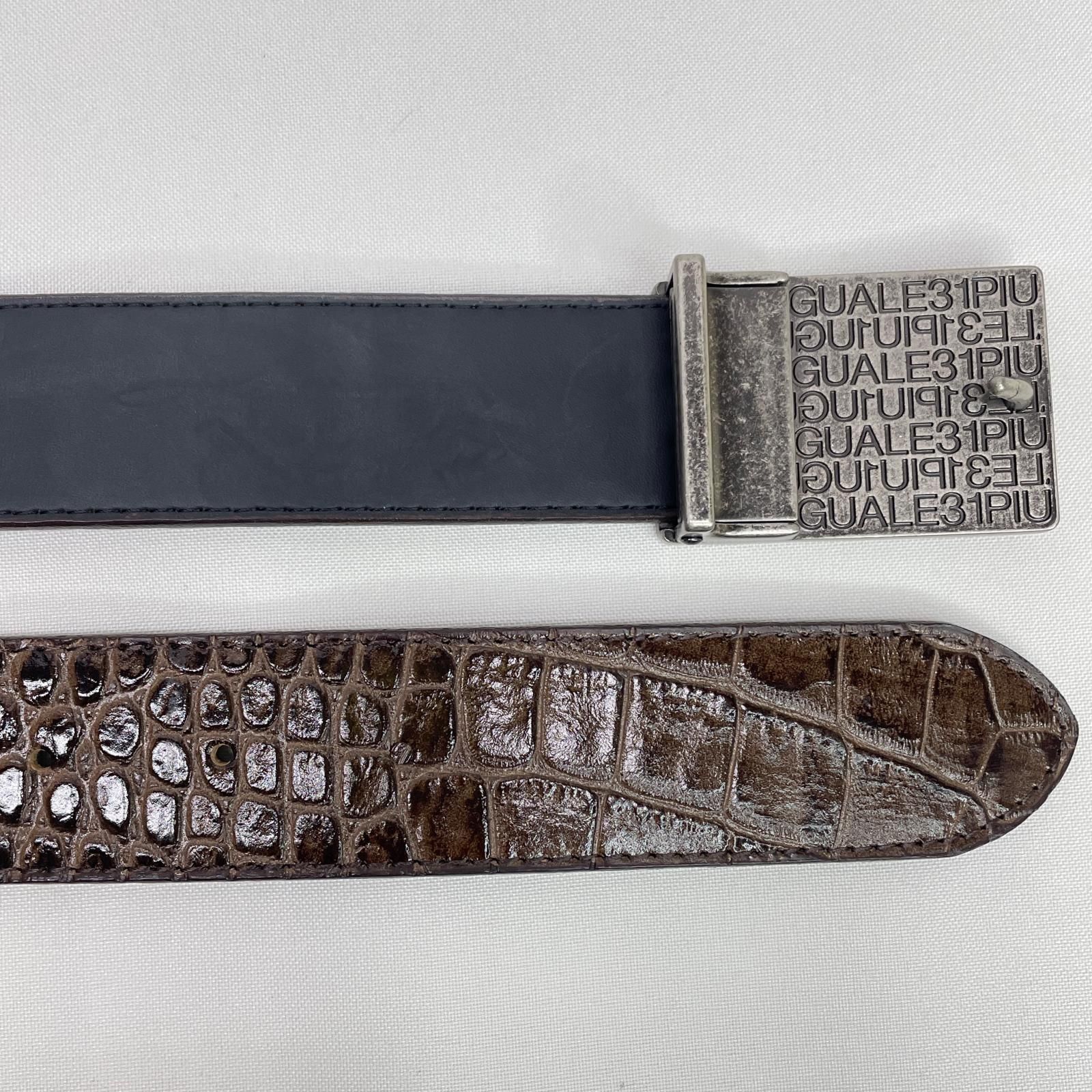 中古 ウノピュウノウグァーレトレ 1piu1uguale3 ベルト 茶 ブラウン