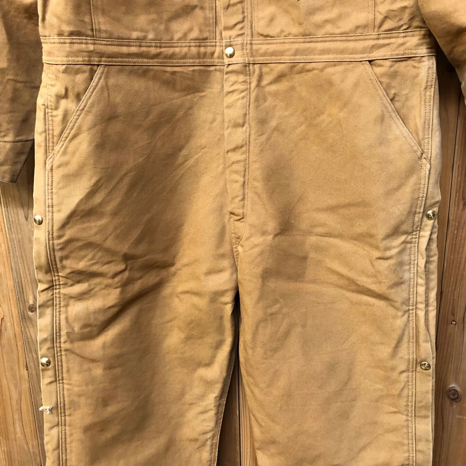 carhartt メキシコ製 X01 BRN ダック地 オールインワン つなぎ