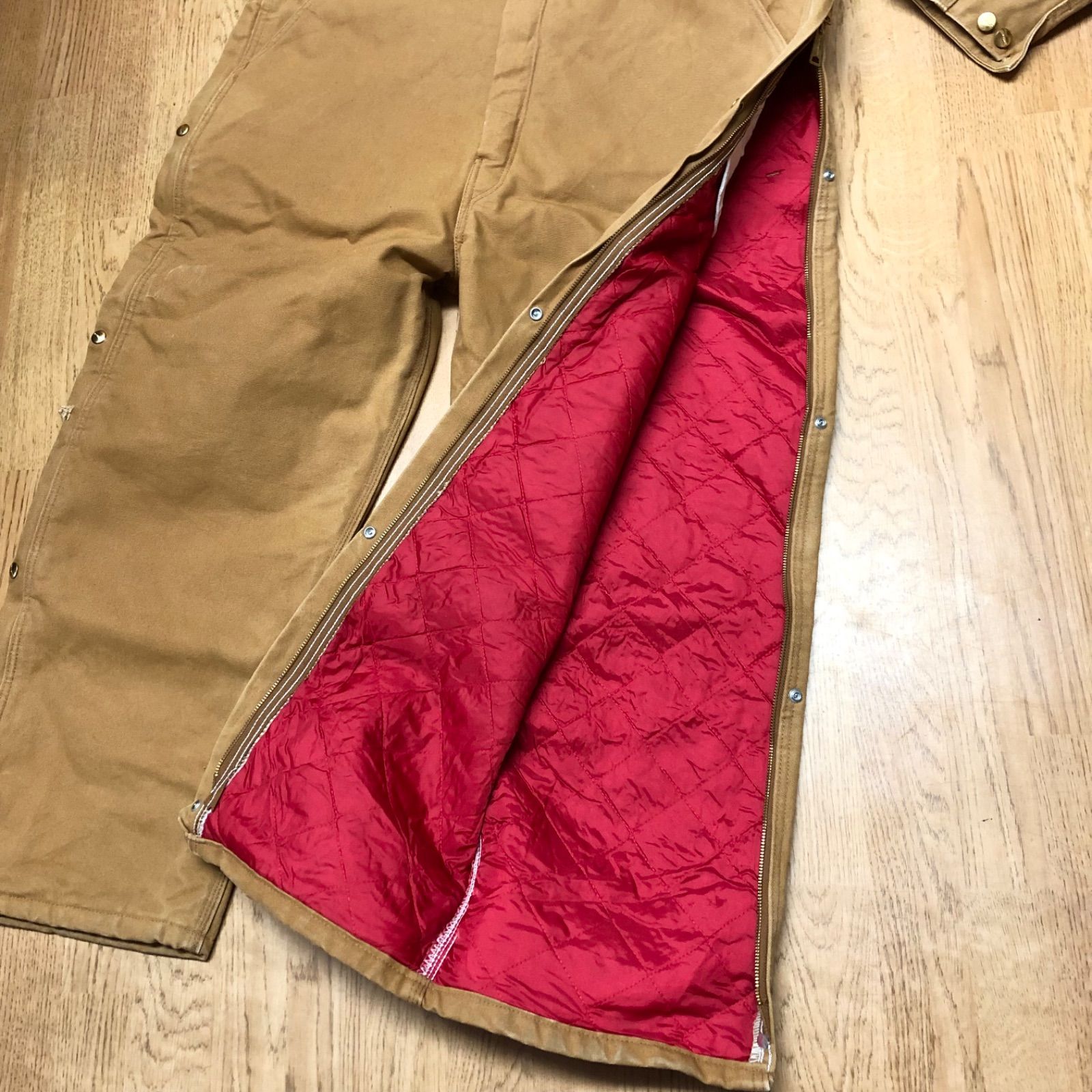 carhartt メキシコ製 X01 BRN ダック地 オールインワン つなぎ