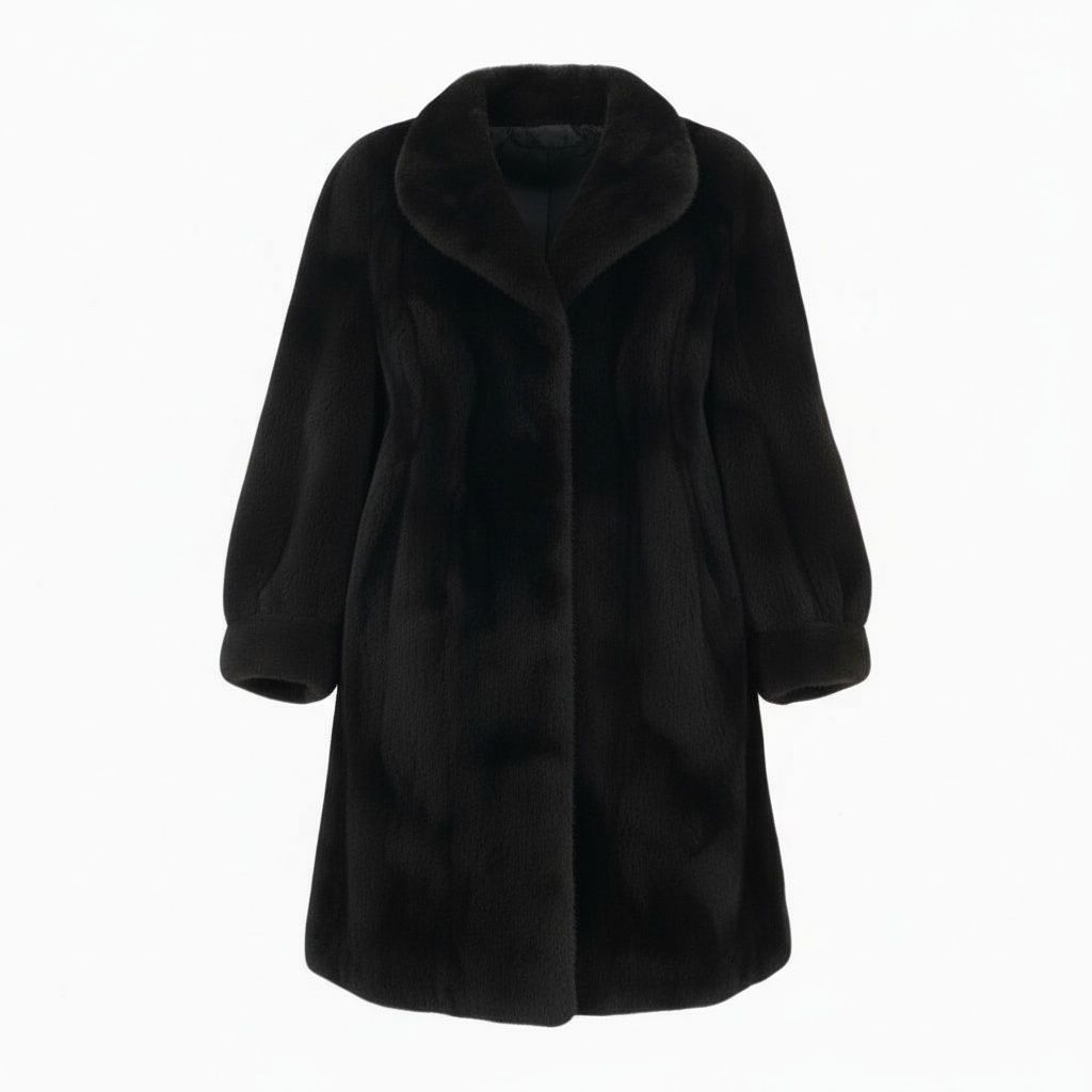 81a14 BLACKGLAMA ブラックグラマ デミバフミンク ミンクコート ロング