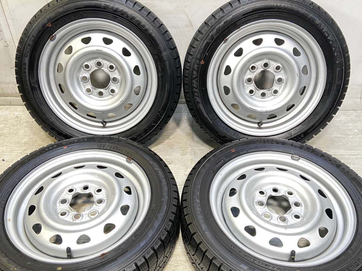 ダンロップ 冬用タイヤ 155/65R14 ×4本 アルミホイール中古 155/65R14 ダンロップ ウィンターマックス 03 MN 14x4.5 100/114.3-4穴