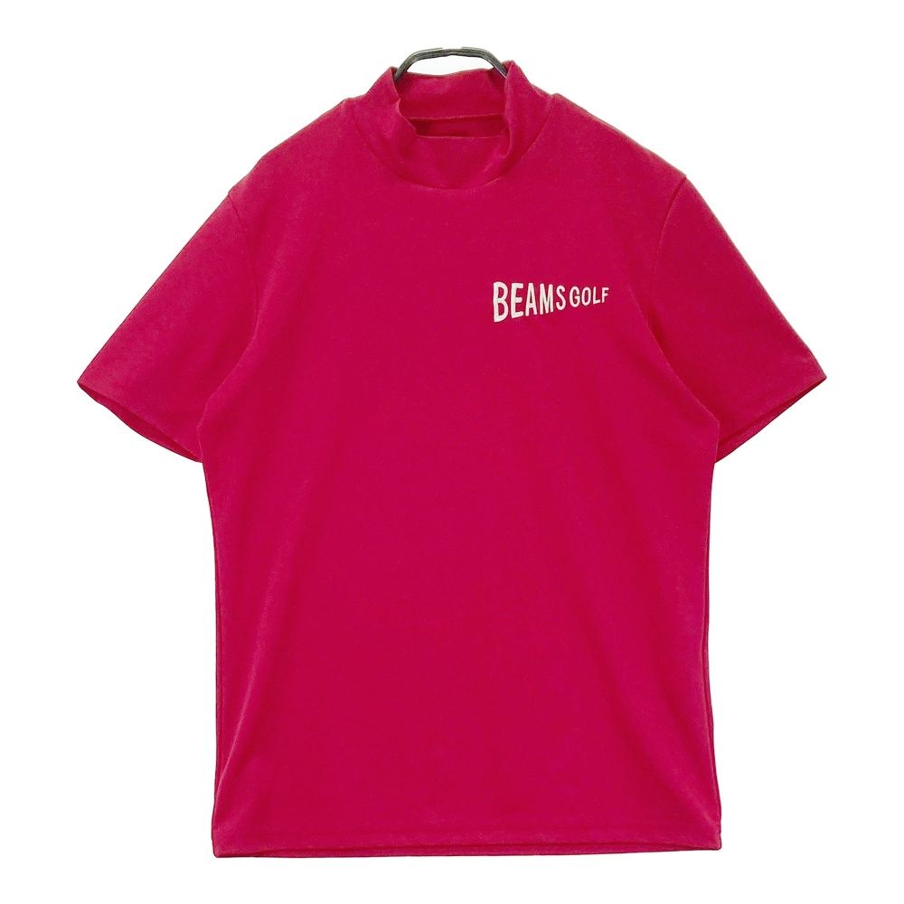 サイズ：S BEAMS GOLF ビームスゴルフ 2023年モデル ハイネック 半袖Tシャツ  レッド系 [240101597686] ゴルフウェア メンズ ストスト サイズ：S BEAMS GOLF ビームスゴルフ 2023年モデル ハイネック 半袖T