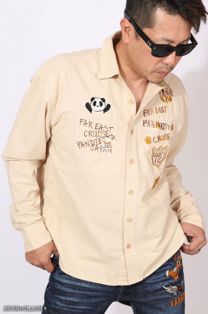 PANDIESTA 日本縦断トリップパンダ シャンブレーシャツ 564200