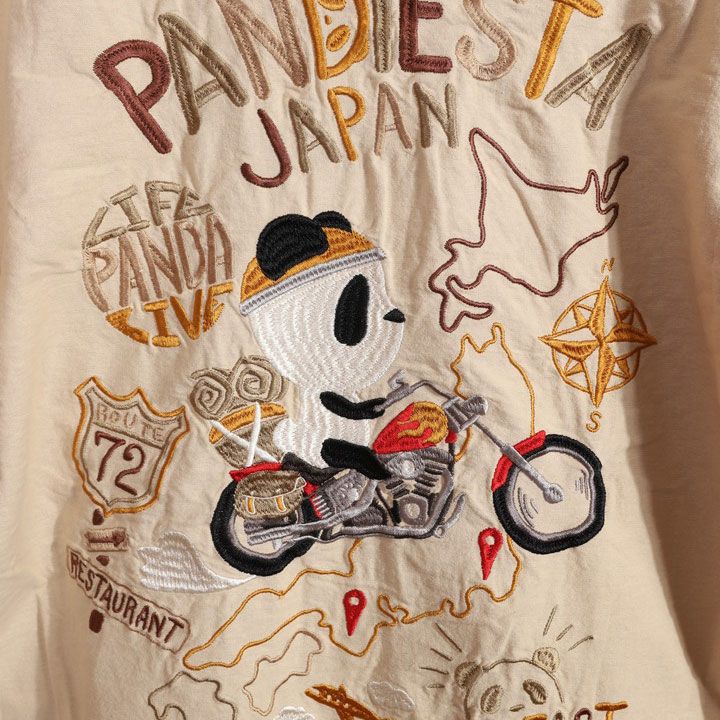 pandachanです。 PANDIESTA 日本縦断トリップパンダ シャンブレーシャツ 564200